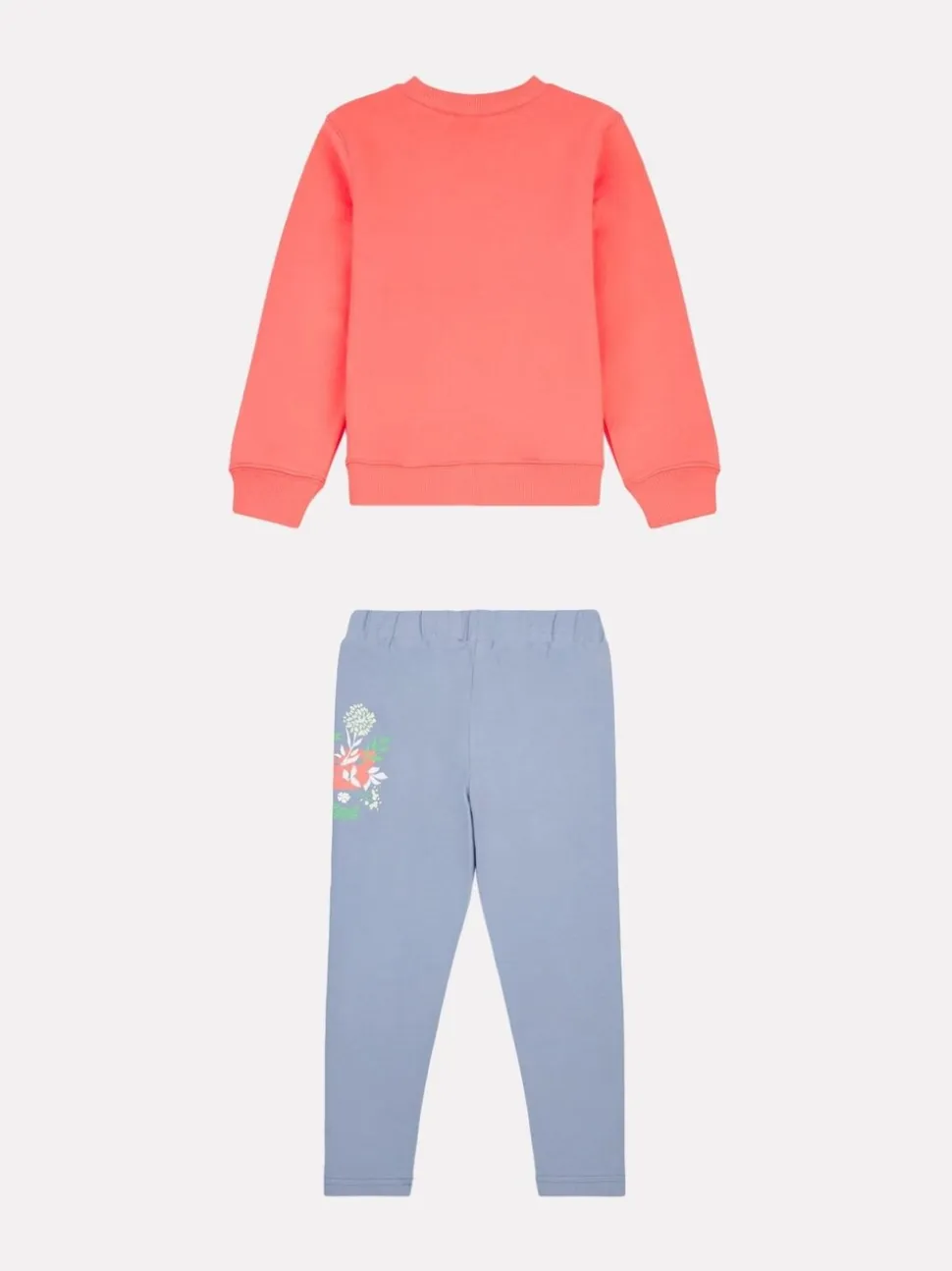 New Balance Blue Kids Floral Crew and Leggings Set