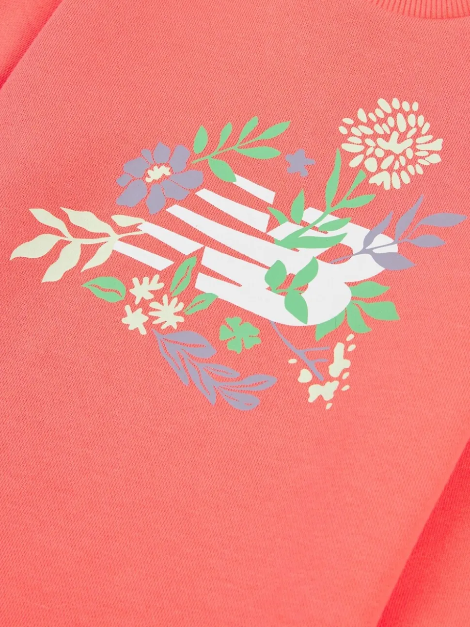 New Balance Blue Kids Floral Crew and Leggings Set