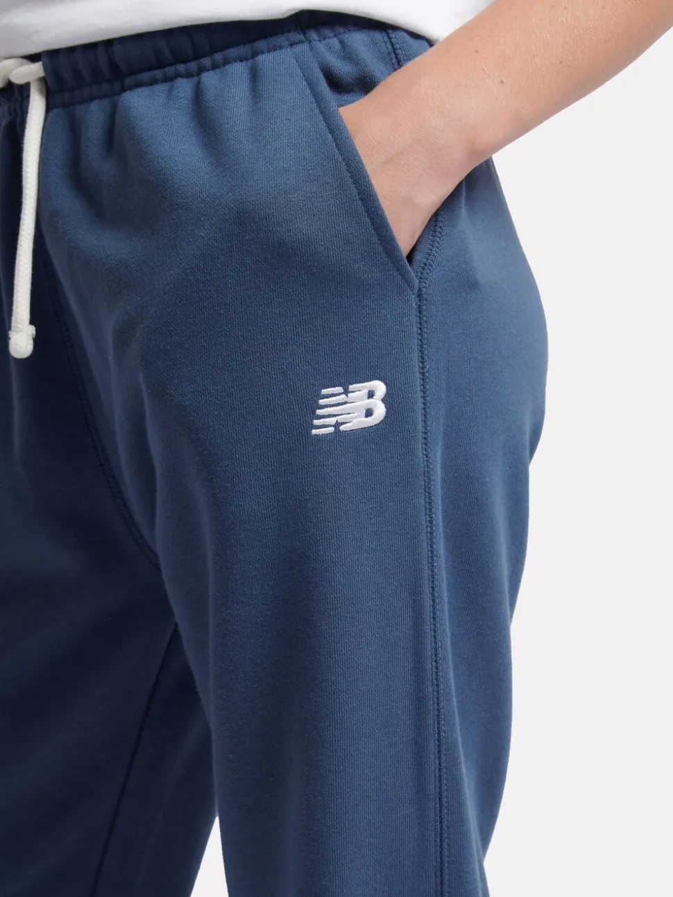 New Balance Blue Kids French Terry Small Logo Joggers