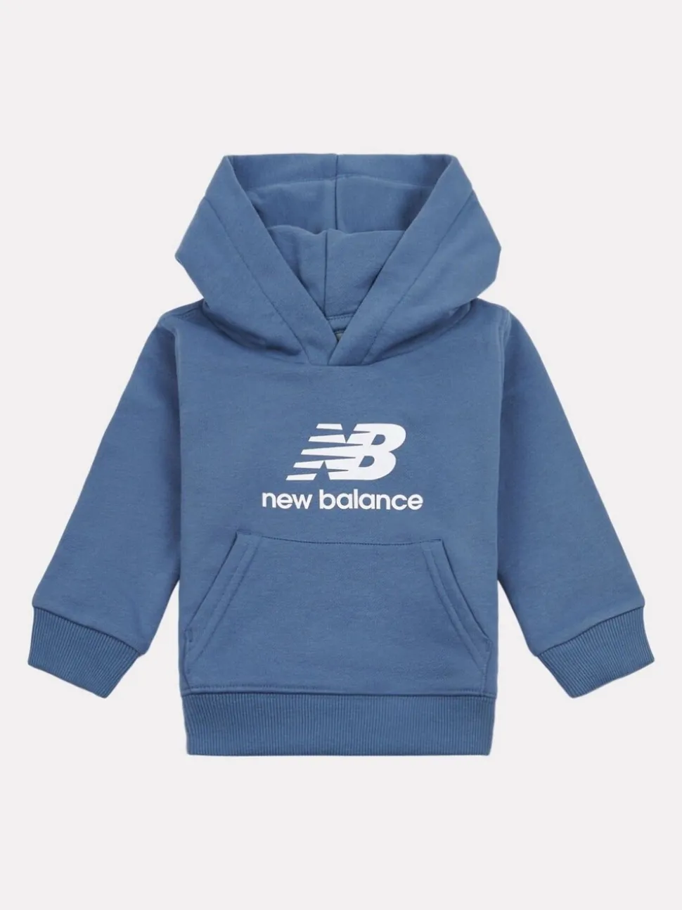 New Balance Blue Kids French Terry Stacked Logo Hoodie