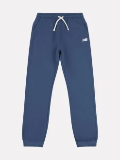 New Balance Blue Small Brush Back Logo Joggers