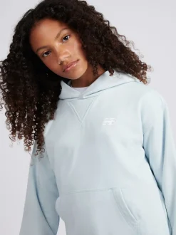 New Balance Blue Small French Terry Logo Hoodie