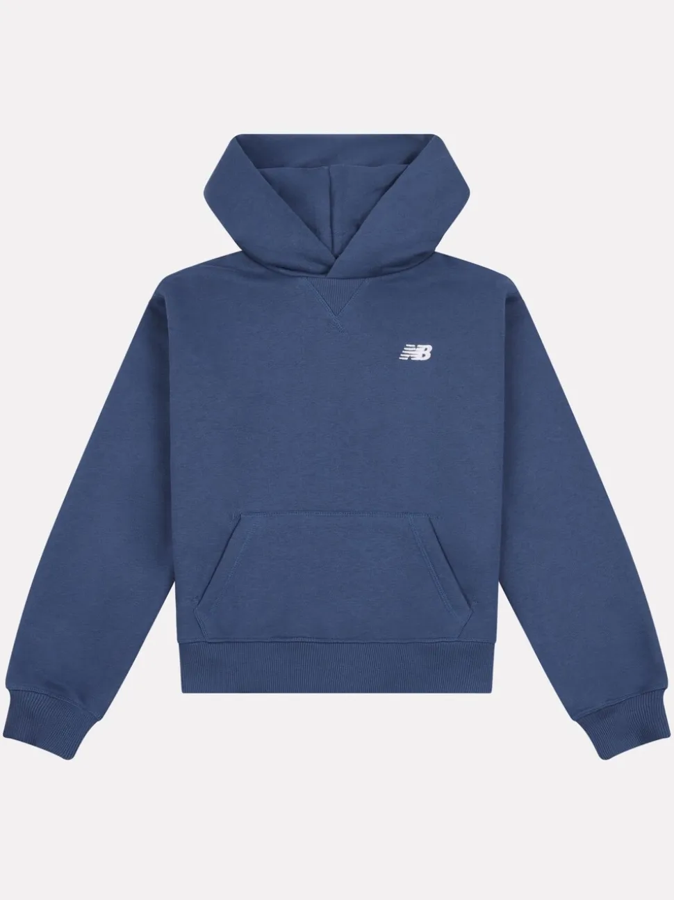 New Balance Blue Small Girls Brush Back Logo Hoodie
