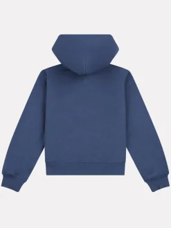 New Balance Blue Small Girls Brush Back Logo Hoodie