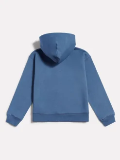 New Balance Blue Small Girls Brush Back Logo Zip Hoodie