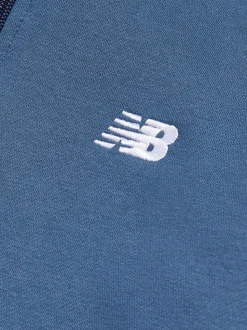 New Balance Blue Small Girls Brush Back Logo Zip Hoodie