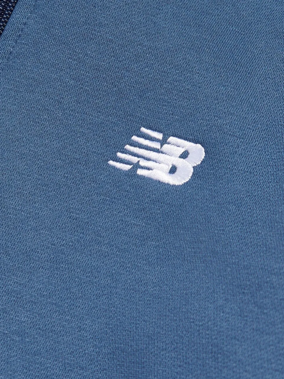 New Balance Blue Small Girls Brush Back Logo Zip Hoodie