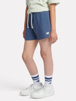 New Balance Blue Small Girls Logo Shorts