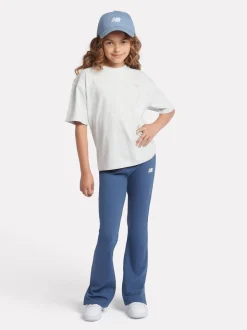 New Balance Blue Small Logo Flare Leggings