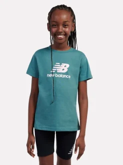 New Balance Blue Stacked Logo T-Shirt