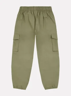 New Balance Green Girls 100% Cotton Premium Cargo Joggers
