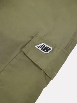 New Balance Green Girls 100% Cotton Premium Cargo Joggers