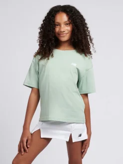 New Balance Green Kids Jersey Small Logo T-Shirt