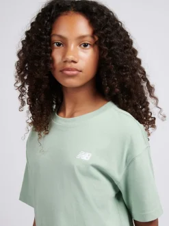 New Balance Green Kids Jersey Small Logo T-Shirt