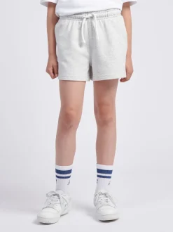 New Balance Grey Small Girls Logo Shorts