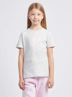 New Balance Grey Stacked Logo T-Shirt