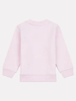 New Balance Light Pink Kids Stacked Logo Crew Sweatshirt