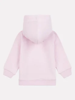New Balance Pink Light Kids French Terry Stacked Logo Hoodie