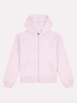 New Balance Pink Small French Terry Logo Full Zip Hoodie