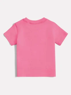 New Balance Pink Stacked Logo T-Shirt
