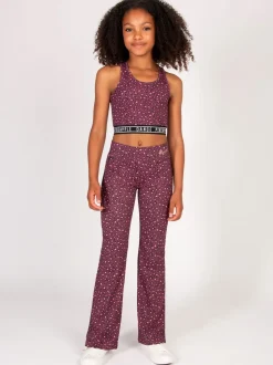 Pineapple Animal Girls Leopard Print Jersey Flare Trousers