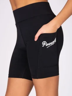 Pineapple Black Active Cycling Shorts
