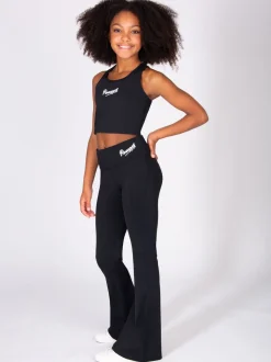 Pineapple Black Active Fold Down Flare Trousers