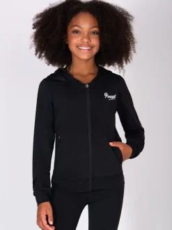 Pineapple Black Active Zip Through Hoodie
