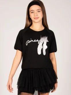 Pineapple Black Ballet Slouchy T-Shirt