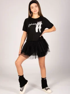 Pineapple Black Ballet Slouchy T-Shirt