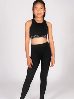 Pineapple Black Tape Hem Midi Crop Top
