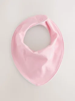 Pink 5 Pack Baby Dribble Bibs