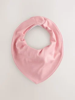 Pink 5 Pack Baby Dribble Bibs
