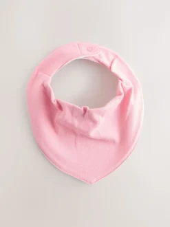 Pink 5 Pack Baby Dribble Bibs