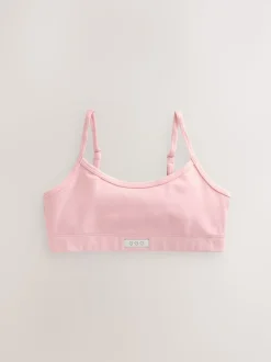 Pink/Cream Soft Touch Strappy Crop Top (5-16yrs)