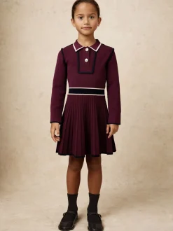 Reiss Berry Freya 3-9 yrs Piped Knitted Skater Dress