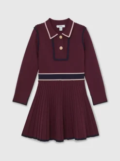 Reiss Berry Freya 3-9 yrs Piped Knitted Skater Dress
