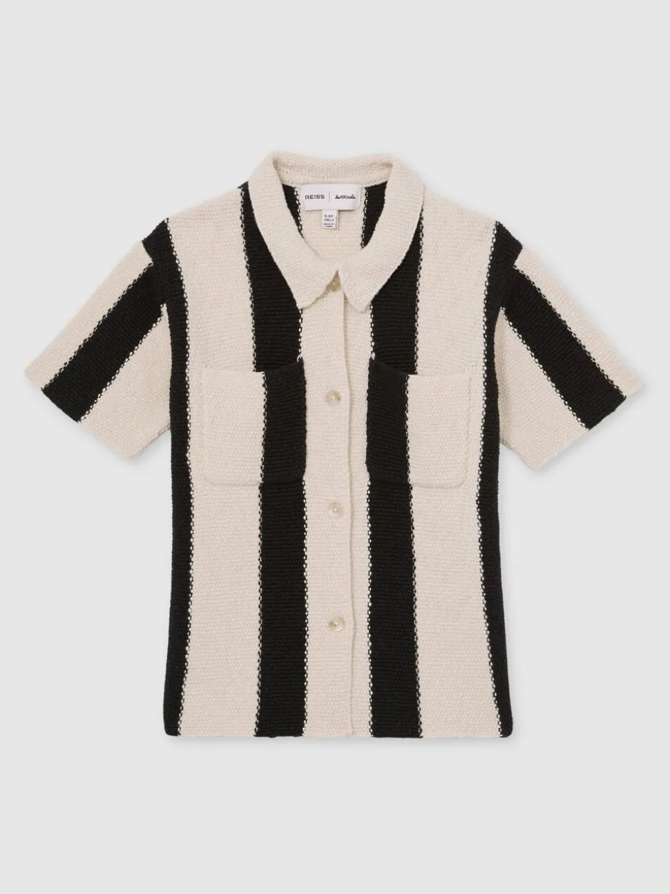 Reiss Black Clive 13-14 yrs Reiss | Les 100 Ciels Stripe Knit Shirt