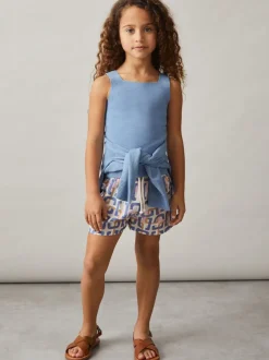 Reiss Blue Harper 9-13 yrs Compact Knit Top And Cardigan Set