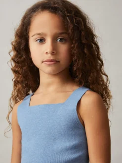 Reiss Blue Harper 9-13 yrs Compact Knit Top And Cardigan Set