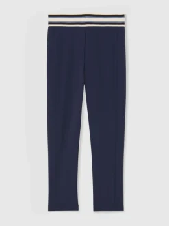 Reiss Blue Liv 13-14 yrs Stripe-Waist Leggings