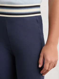 Reiss Blue Liv 13-14 yrs Stripe-Waist Leggings