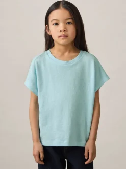 Reiss Blue Marah 9-13 yrs Oversized Cotton-Blend T-Shirt