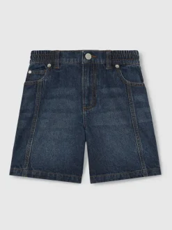 Reiss Blue Petra 4-9 yrs Knee-Length Denim Shorts