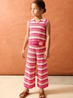 Reiss Pink Harley 13-14 yrs SmileyWorld | Reiss Stripe Knit Trousers