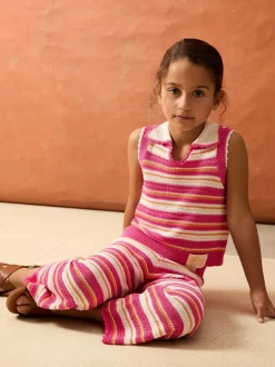 Reiss Pink Harley 9-13 yrs SmileyWorld | Reiss Stripe Knit Trousers