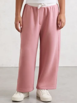 Reiss Rose Laney 9-13 yrs Wide-Leg Interlock Drawstring Joggers