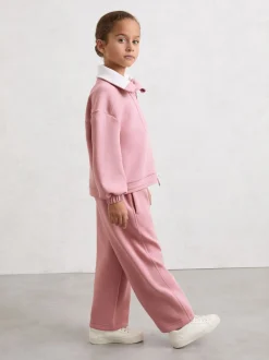 Reiss Rose Laney 3-9 yrs Wide-Leg Interlock Drawstring Joggers