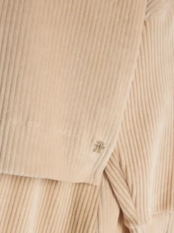 River Island Beige Cosy Cord Lounge Sweatshirt & Wide Leg Joggers Set