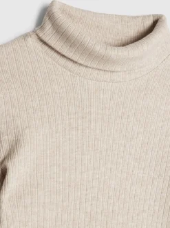 River Island Beige Girls Cosy Long Sleeve Top and Skort Set